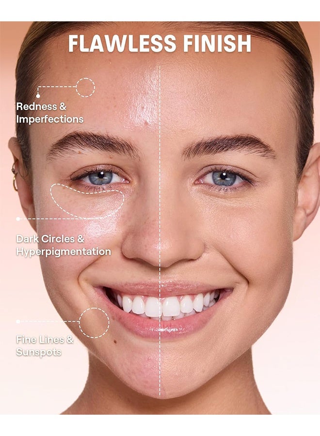 zephoco Velvet Skin Moisturizing Cushion, Pink Glow Cushion Foundation, Easy Coverage, Natural Dewy Glow Finish, Moisturizing For Dry Skin, Lightweight, Long-Lasting & Oxidation-Resistant And High Coverage (Skin) - Image 4